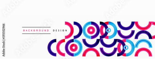 Colorful circle abstract background. Template for wallpaper, banner, presentation, background