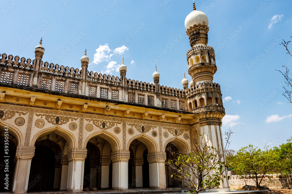 Exterior of the Great Mosque, Qutub Shahi Tombs, Hyderabad, Telangana, India, Asia