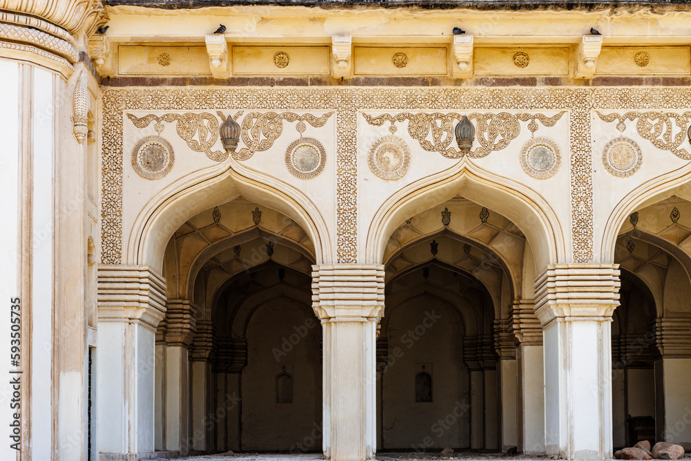 Exterior of the Great Mosque, Qutub Shahi Tombs, Hyderabad, Telangana, India, Asia