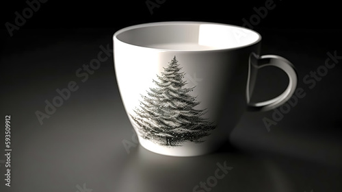 Christmas cup design, Christmas present, generative AI.