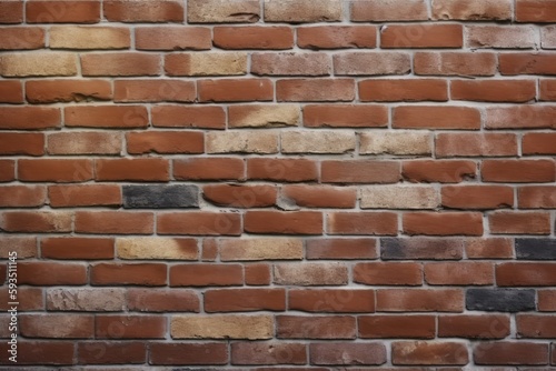 Authentic Brick Wall Texture Background for Your Designs  Generative AI
