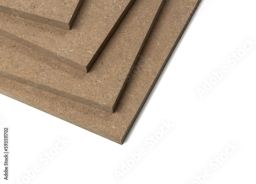 Boards of raw mdf exposed for purchase.