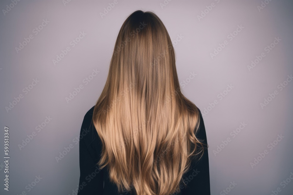 woman from behind with wonderful long hair that is freshly dyed balayage, ideas for hairstylists - Generative AI woman from behind with wonderful long hair that is freshly dyed balayage, ideas for hairstylists - Generative AI