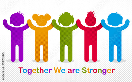 8 March women day international holiday, female solidarity concept, fight for rights tolerance and equality, feminism, girl power, group of protesting, vector illustration or icon.