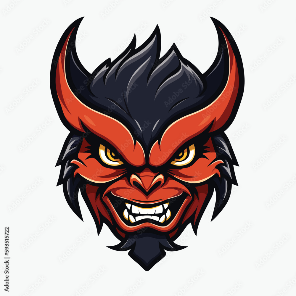 devil head mascot vector illustration devil head mascot vector illustration