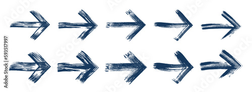Hand drawn arrows vector big set, natural brush stroke and doodle created cursors collection, ink sketch style arrow graphic design elements.
