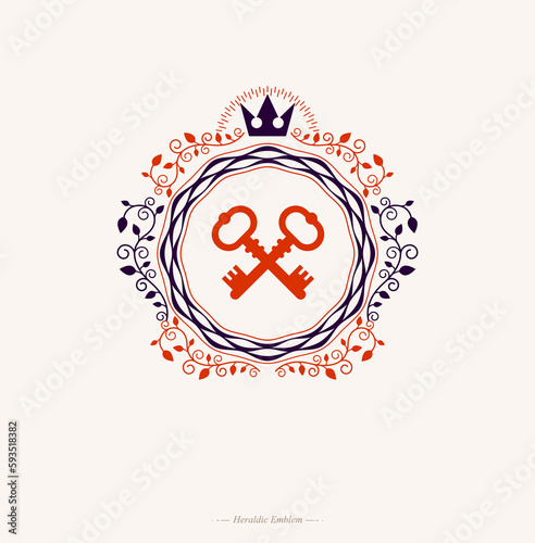 Vintage heraldry design tem...