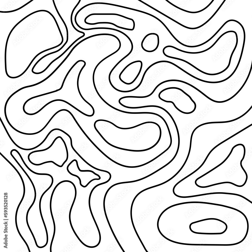 Topography pattern vector line with SVG format. Map background. Grid map