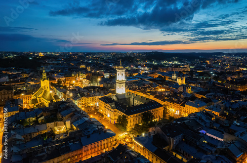 Lviv downtown at the night © Ryzhkov Oleksandr