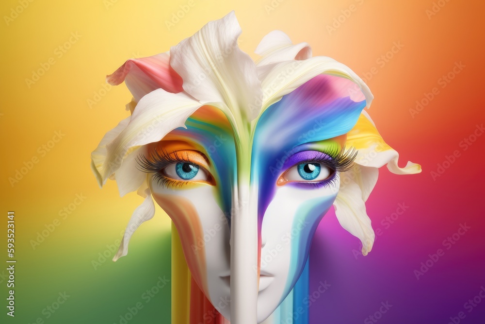 Iris, godess of the rainbow and messenger of the greek / roman gods