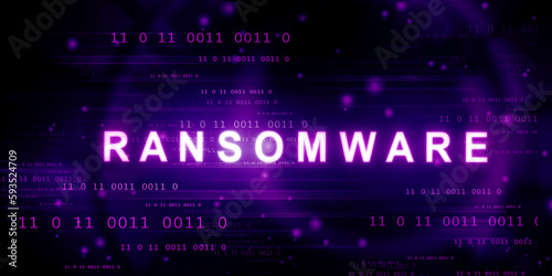 2d illustration ransomware computer virus