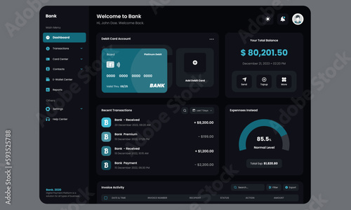 Digital Banking App UI Dashboard Design