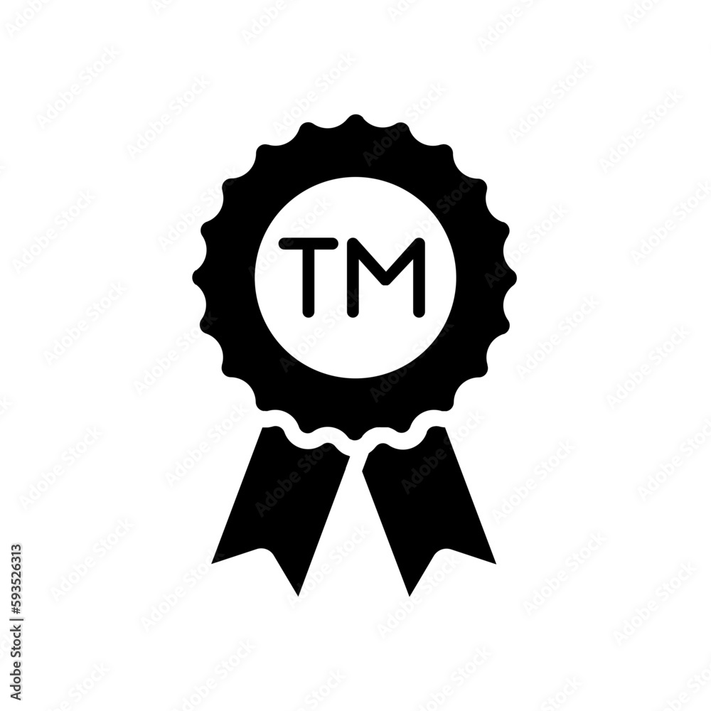 Trademark Ribbon Glyph Icon