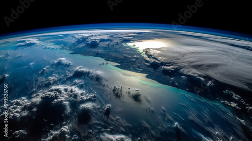 A Blue Oasis: A Captivating Close-Up of Earth's Atmosphere