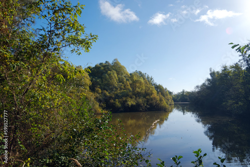 Natural sensitive space of the Sorques plain in autumn season  