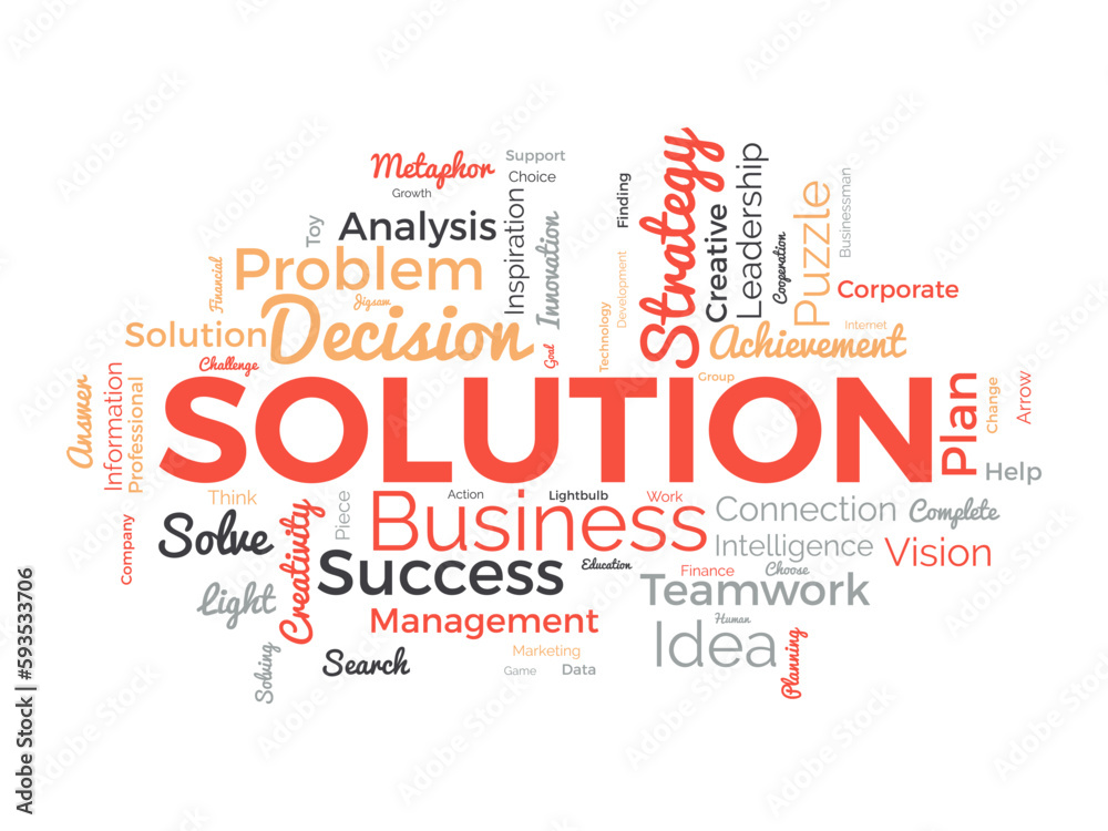 Word cloud background concept for Solution. Planning strategy, creativity solution and development, inspiration leadership, Innovative of new ideas. vector illustration. Word cloud background concept for Solution. Planning strategy, creativity solution and development, inspiration leadership, Innovative of new ideas. vector illustration.