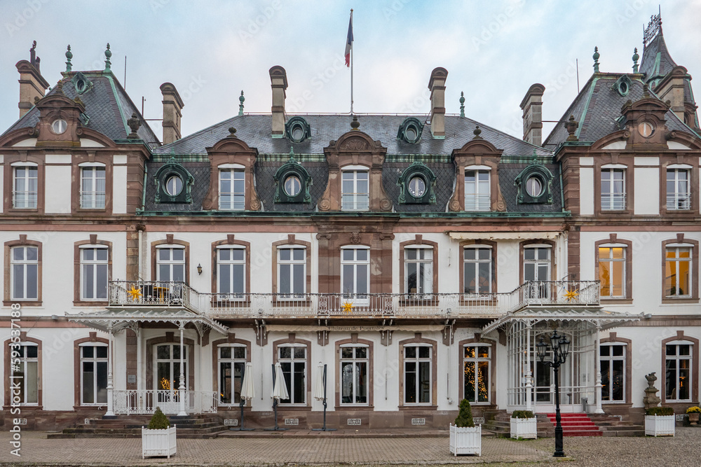 Strasbourg, Bas-Rhin, France - December 8, 2022: Chateau de Pourtales