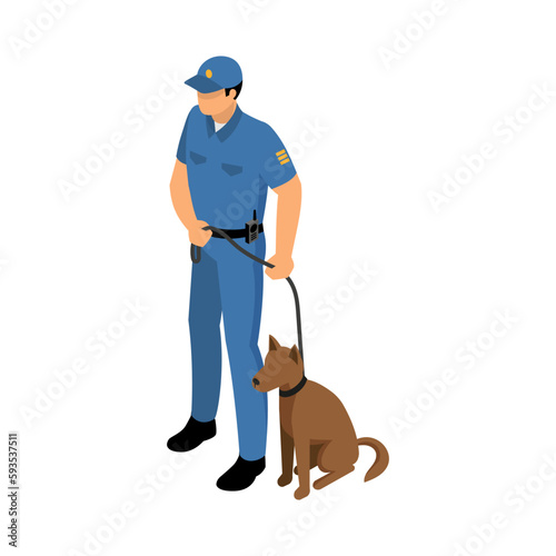 Isometric Police Dog