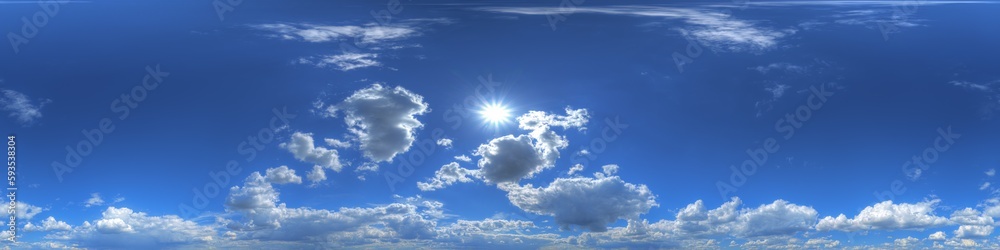 skydome 360° vr sky sun clouds summer blue