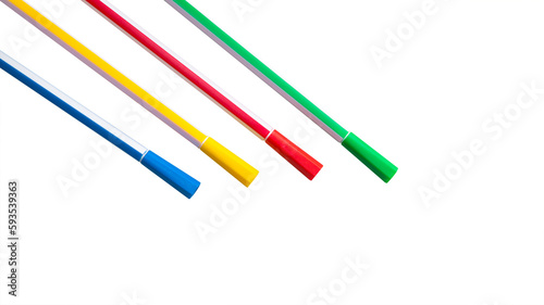 Wallpaper Mural PNG image, four colorful blue, red, yellow and green ink pens isolated png Torontodigital.ca