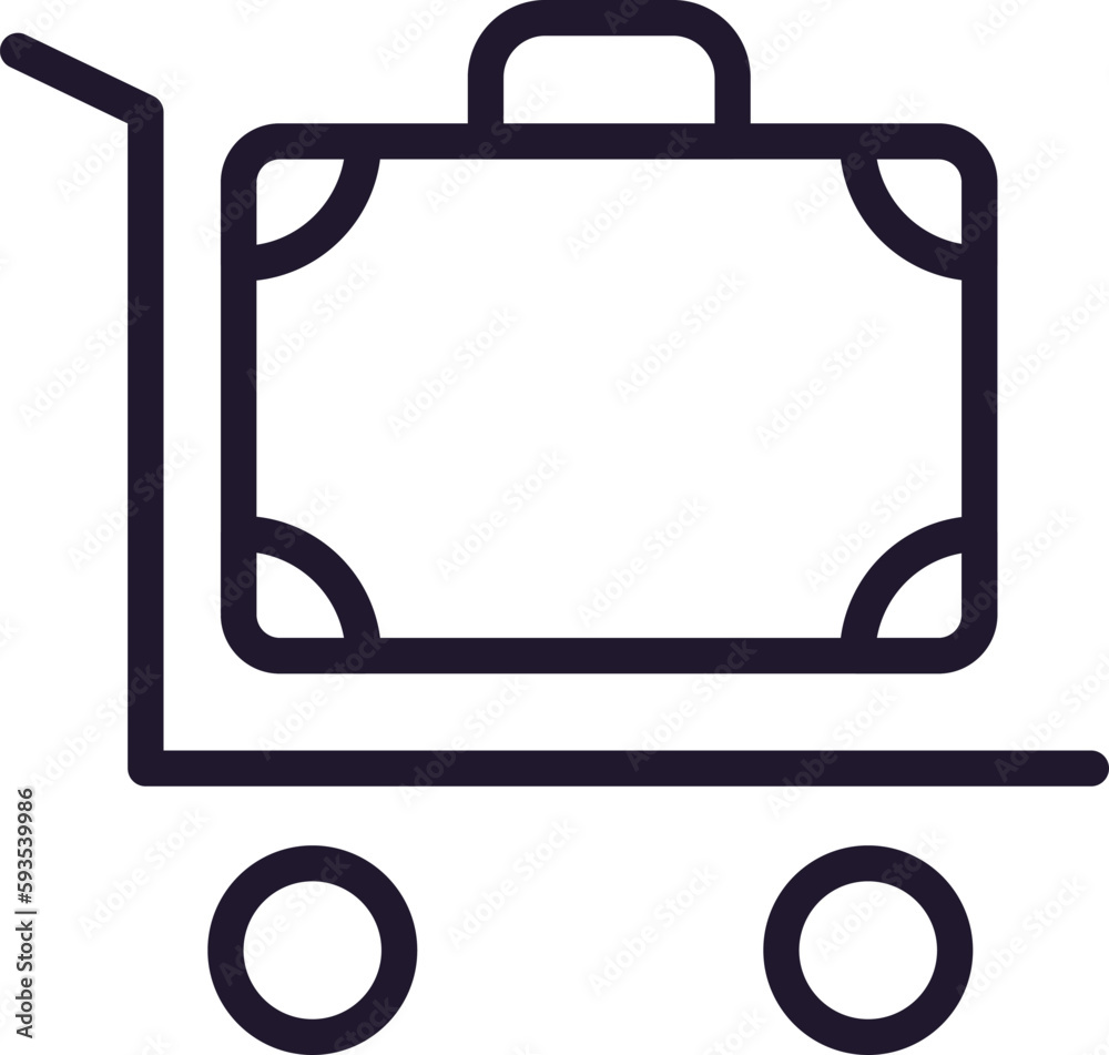 Single line icon of suitcase on isolated white background. High quality editable stroke for mobile apps, web design, websites, online shops etc. Single line icon of suitcase on isolated white background. High quality editable stroke for mobile apps, web design, websites, online shops etc.
