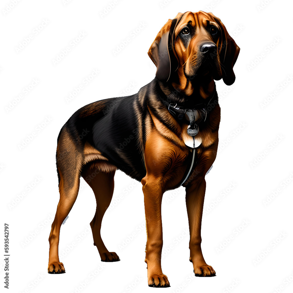 An illustration dog(Bloodhound)