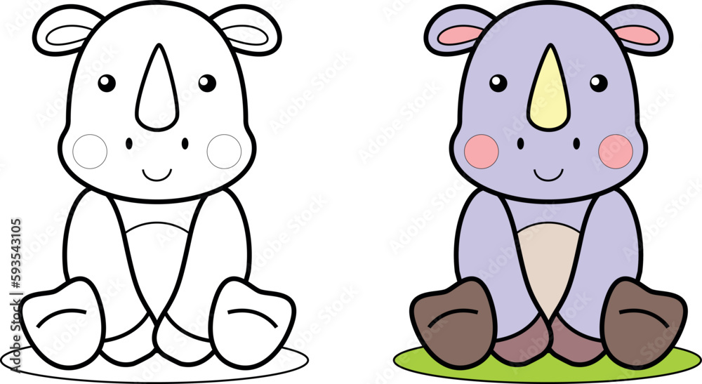 Naklejka premium Cute wild animals vector for children