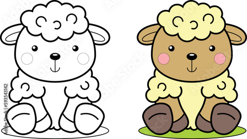 Cute wild animals vector for children