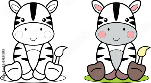 Cute wild animals vector for children