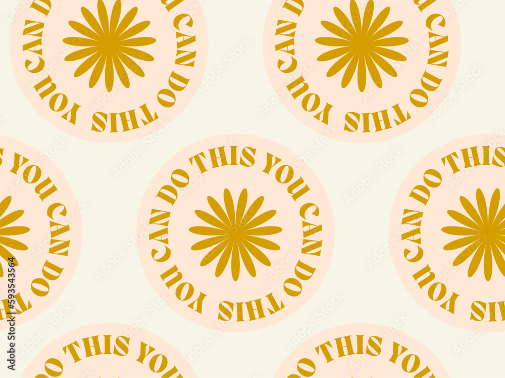 Fototapeta premium Retro sticker pattern