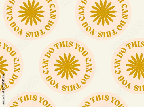 Retro sticker pattern