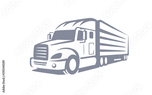 Truck Trailer logo template. Good for delivery.