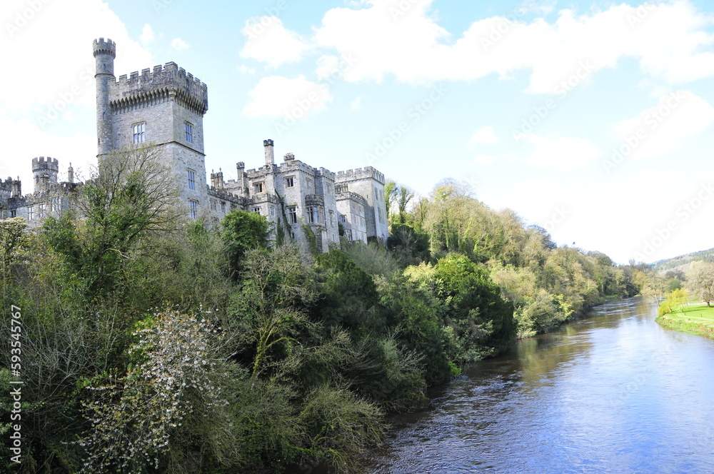 Lismore Castle on Blackwater river  , town of Lismore ,county Waterford , region Munster , Ireland