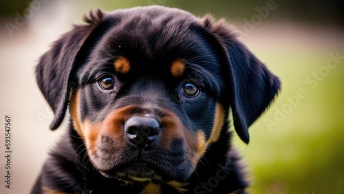 Wallpaper Mural Rottweiler's schnecker on a green background Torontodigital.ca