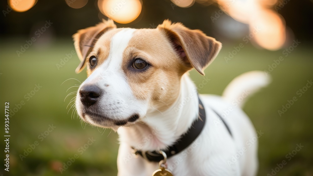 jack russell terrier on a light background