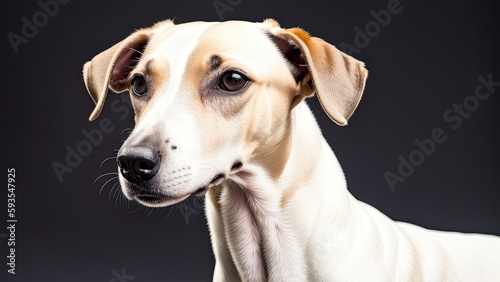 whippet on gray background © Alex