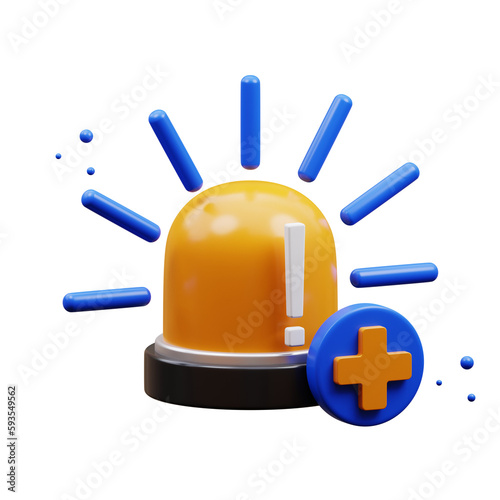 emergency icon 3D Illustration