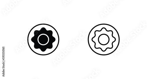 Cookies icon design with white background stock illustration