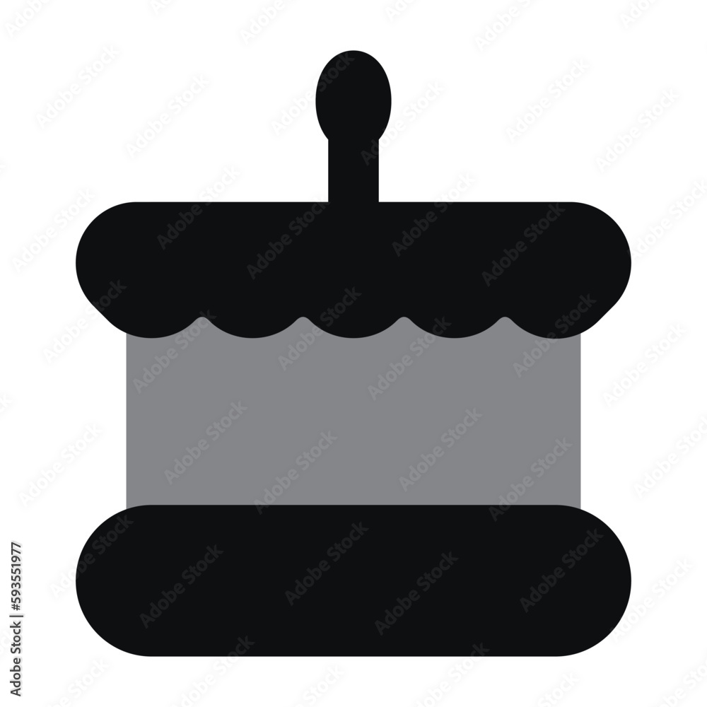 Fototapeta premium birthday cake icon for web ui design