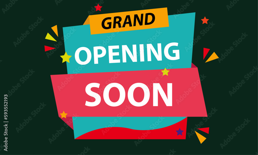 Grand opening soon banner