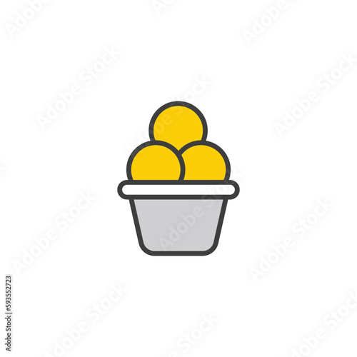 Ice Cream Cup icon design with white background stock illustration © Graphics