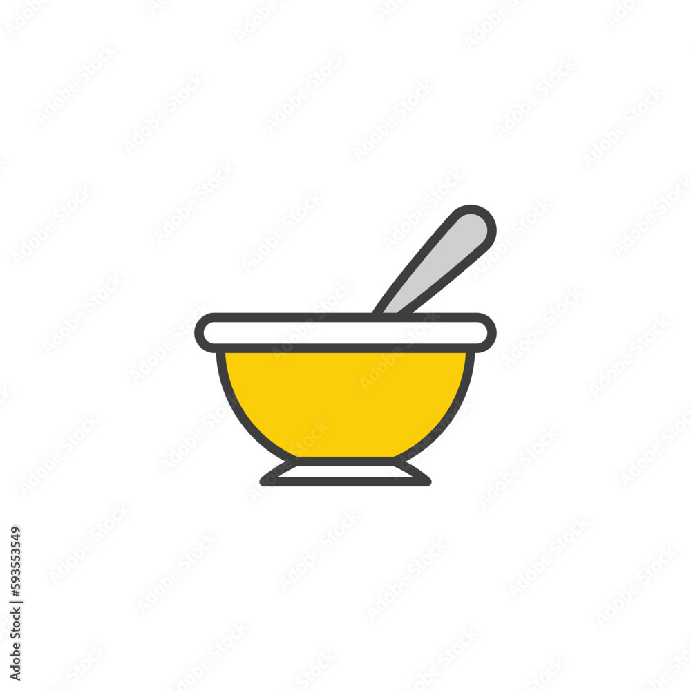 Bowl icon design with white background stock illustration Bowl icon design with white background stock illustration