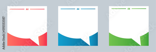 speech bubble frame social, media post vector design
