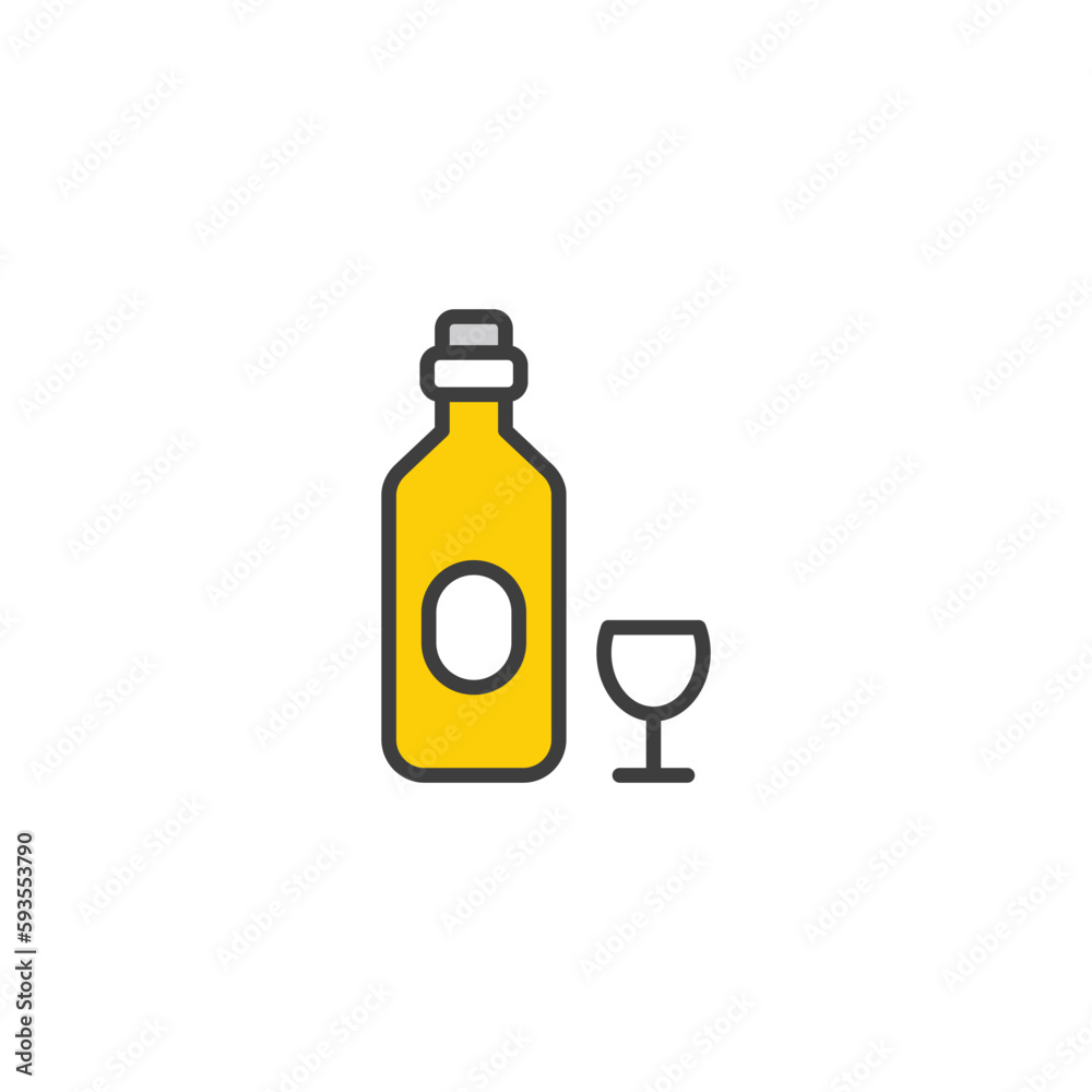 Wine icon design with white background stock illustration
