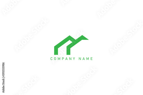 M and real Estate logo design 