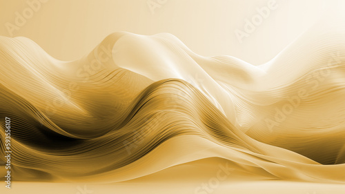 Abstract Background, Gold Curved Lines
