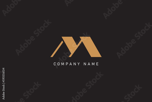 M and real Estate logo design 
