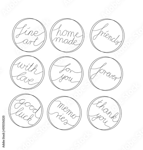 Kreise Sprüche Zierobjekte Wörter Dekoration