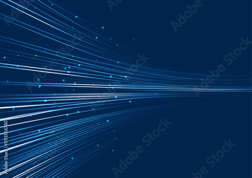 青のウェーブライン