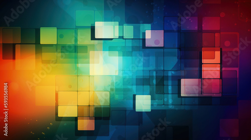 3d Rendering Abstract Background Of Multicolored Cubes